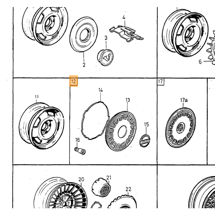 Volvo Gasket kit Carburettor StrombergCD175 with o-ring Volvo ricambi no 271475