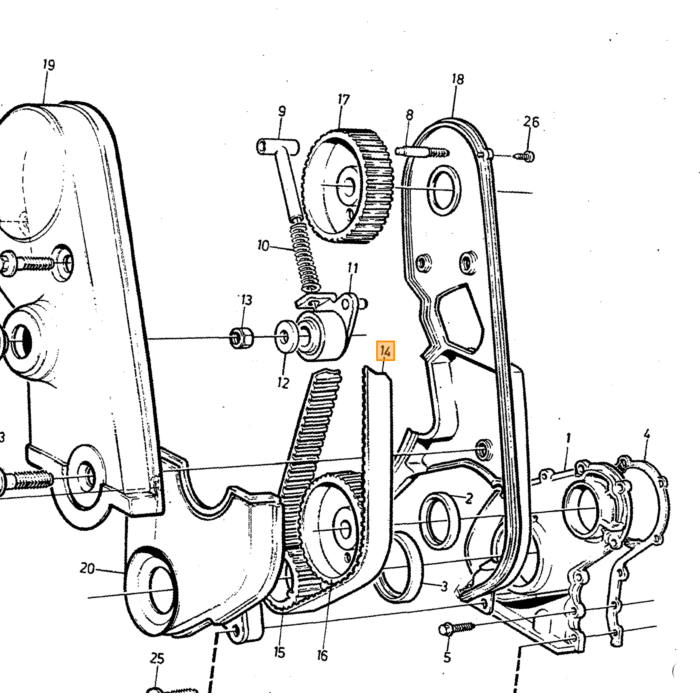 Volvo Cinghia dentata B19+B21+B23+B230 123 denti quadri Volvo ricambi no 271713