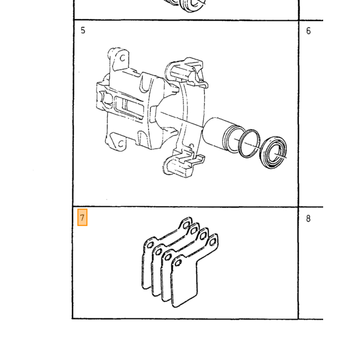 Volvo Anti sqeeze shim rear brakes 850-C70/2005-S70-V70/ Volvo ricambi no 272272
