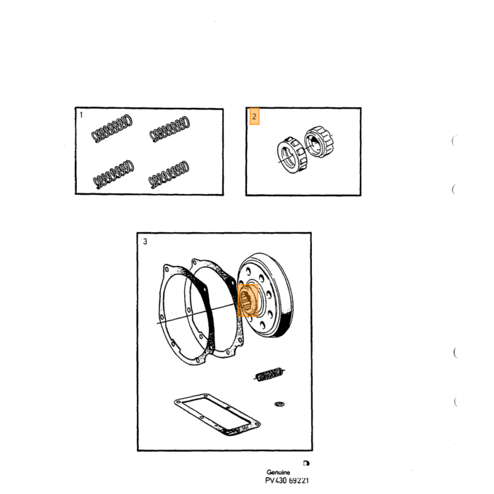 Volvo Ruota libera overdrive (set) tipo J Volvo ricambi no 274043