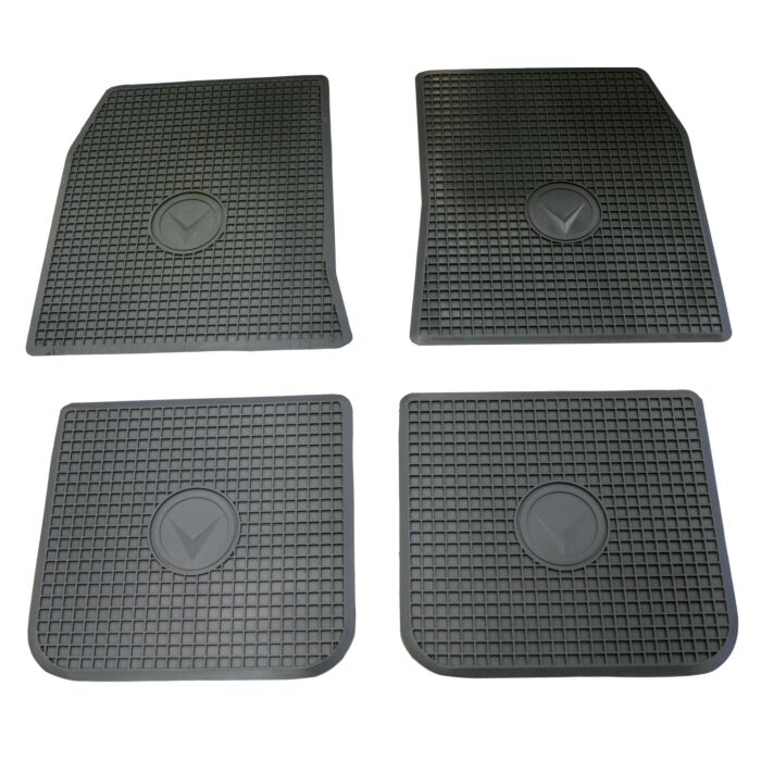 Mattenset rubber grijs Amazon set a 4 stuks met Volvo logo