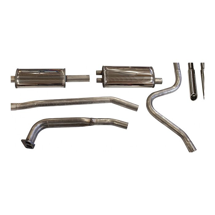 Volvo Set di scarico P1800 sport in acciaio inox 1966+ c Volvo ricambi no 292225SS