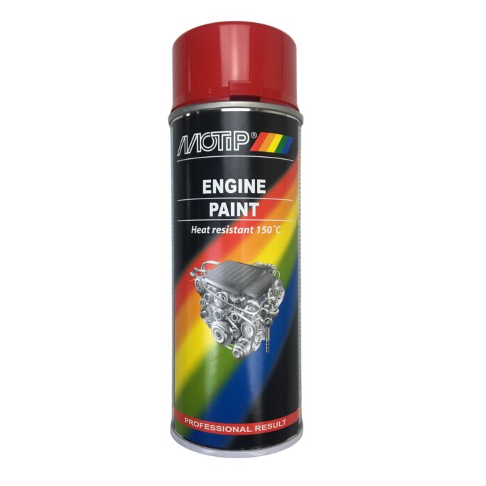 Spuitbus Motorverf  ROOD B16 B18 B20 B200 B230 B19 B21 B23 heat resistant 150 graden 400ml  MOTIP