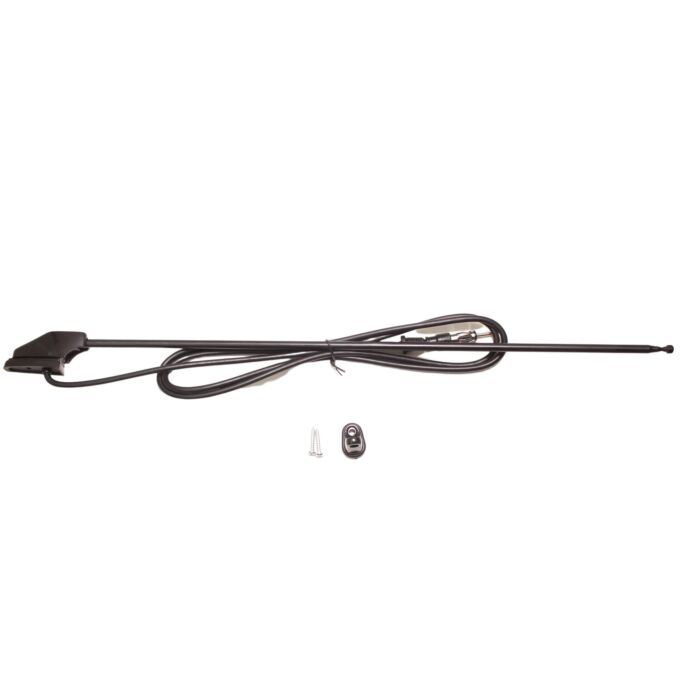 Antenne chroom raam/zijstijl 3 delen telescoop 46-126cm kabel 120cm