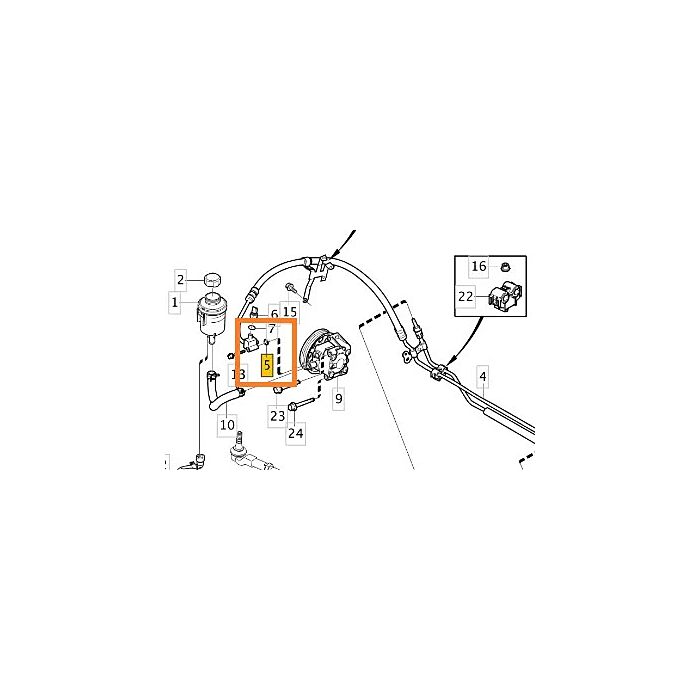 Volvo O-Ring Servosterzo Lato Alta Pressione Volvo S60 - Volvo ricambi no 31202810