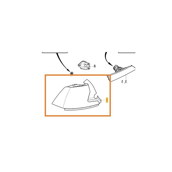 Fanale posteriore sinistro Volvo S90 2017+ CH -4094 Codice variante: JA02 o JA03 Numero di parte Volvo 31698712