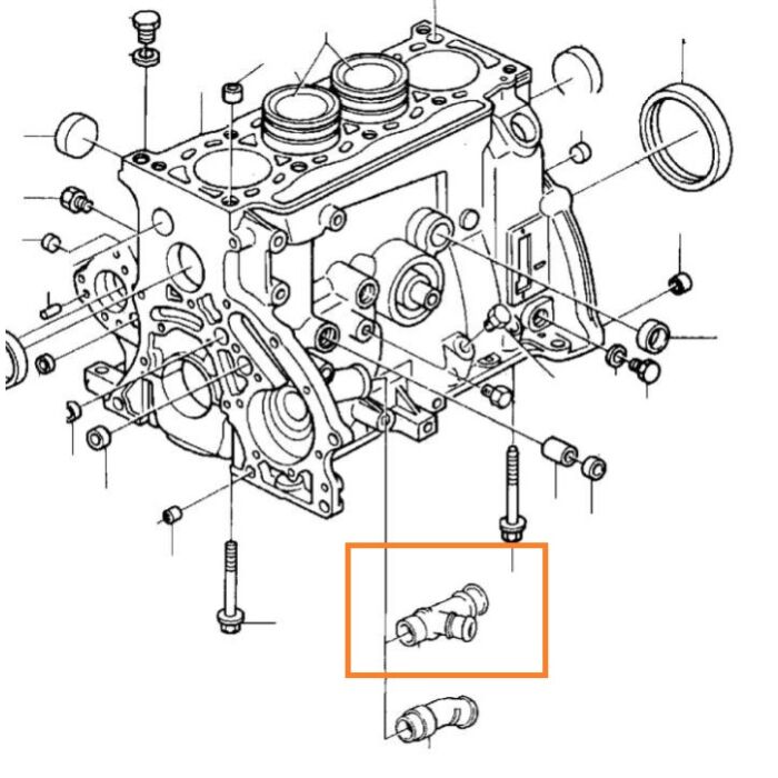 Motore tubo Volvo per Volvo 440 460 480 1.7 1.8, numero di parte Volvo 3462646
