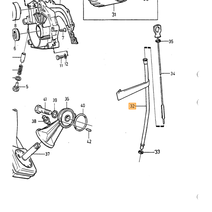 Volvo Guarnizione carter200/700/900 B27-28-B280 Volvo ricambi no 3514109