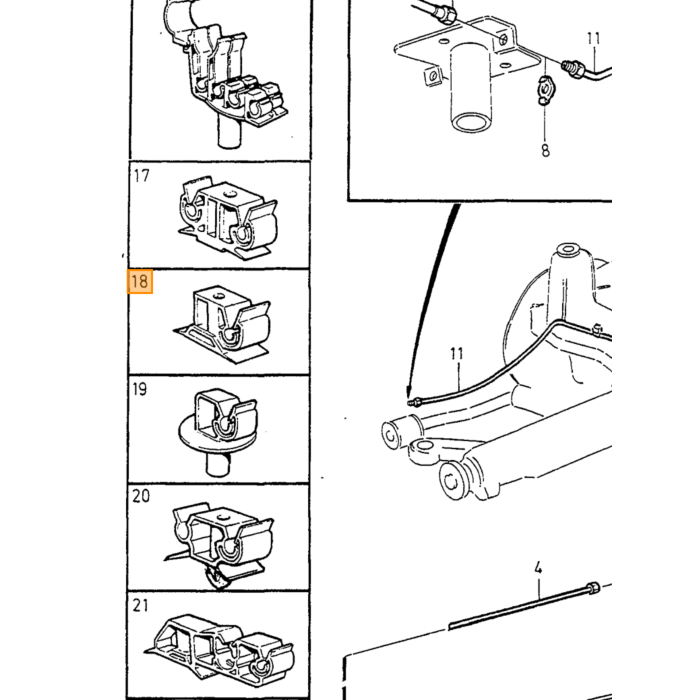 Volvo Tubo freno posteriore 850+S70+V70 1993- 15  225mm Volvo ricambi no 3516568