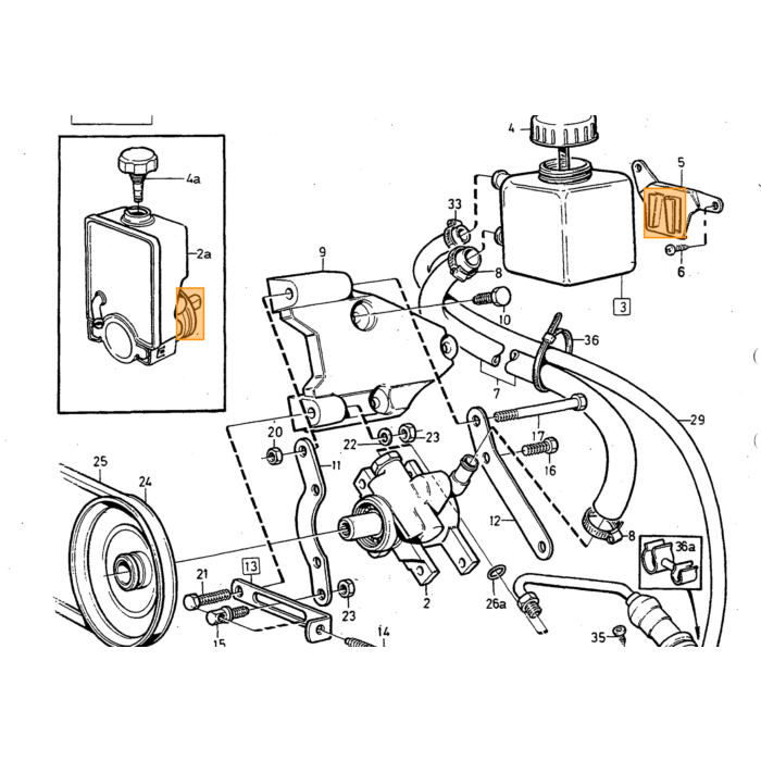 Volvo Stuurhuis 240+260 tipo ZF-CAM TRW + servosterzo PS bev 1 U staffa 1981+1329998 1359900 5003666 532998 3516941 Numero di parte Volvo 3516941