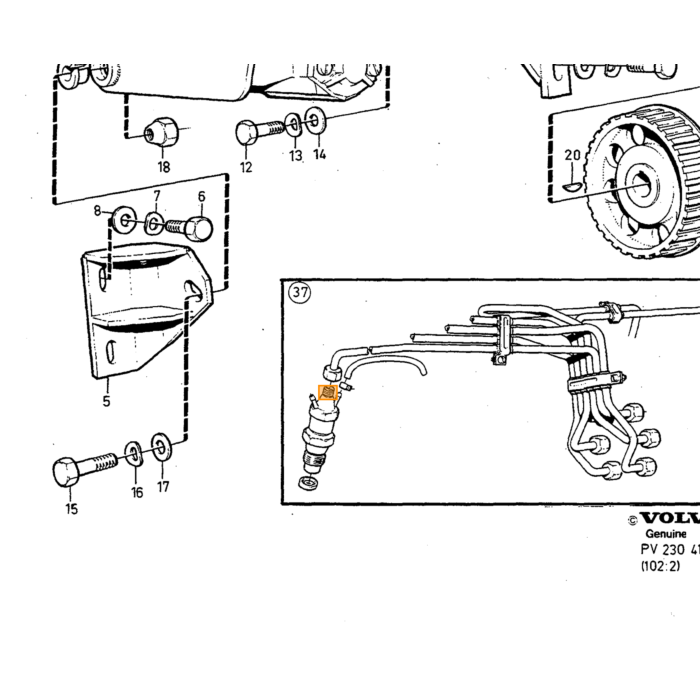 Volvo Regolatore di pressione 240 B230F-B200ET/F 740 B23 Volvo ricambi no 3517063