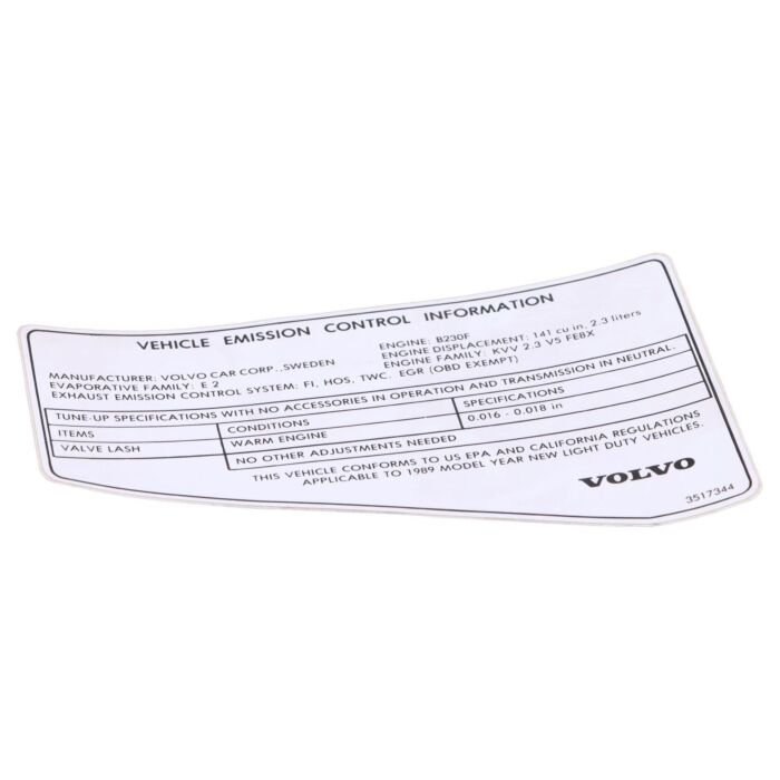 Volvo Sticker Volvo onderdeel nr 3517344
