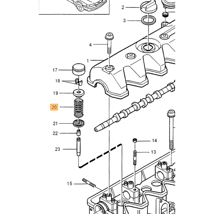 Volvo schroef Volvo typeVolvo 850 : motor typeVolvo 960 :  motor type Volvo onderdeel nr 3517947