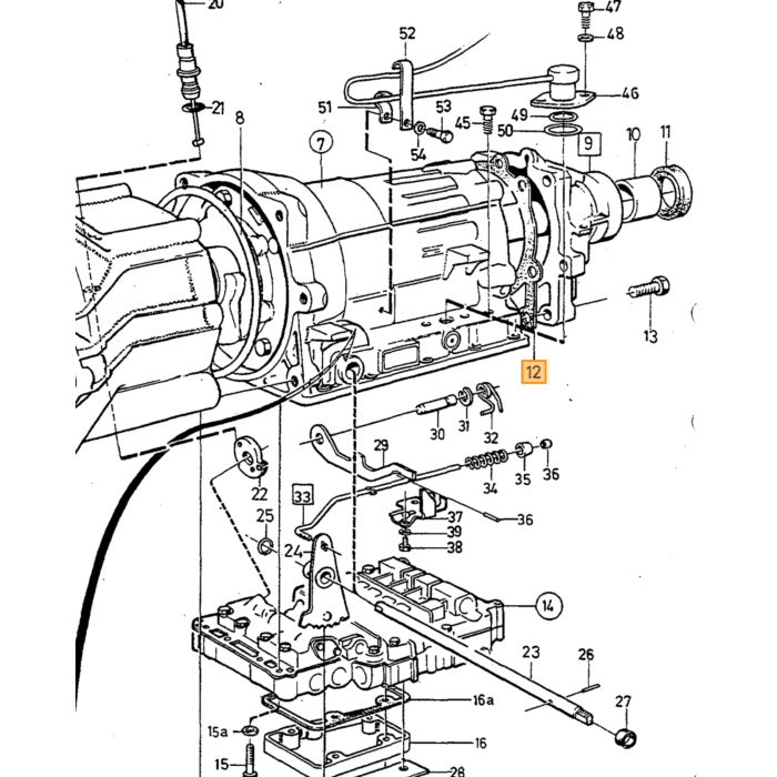 Volvo Alloggiamento della guarnizione dietro il cambio a Volvo ricambi no 3520331