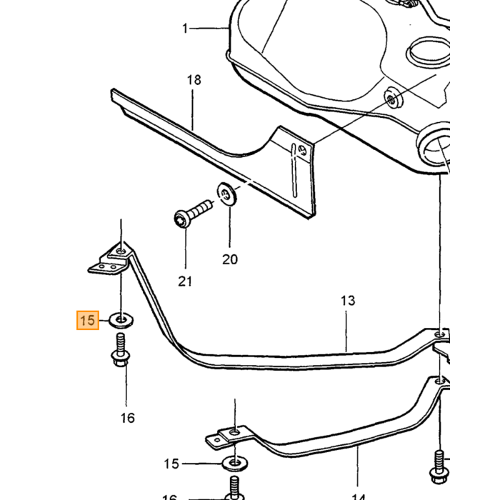 Manicotto del tubo di riempimento del carburante Volvo Klem per Volvo 850 S70 - V70 - C70 1 pezzo, numero di parte Volvo 3531428