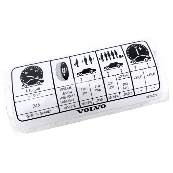 Volvo Sticker Volvo onderdeel nr 3536078