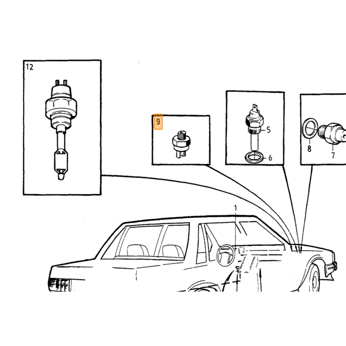 Volvo Interruttore luce freno AmazonB20+140+164+240+260+ Volvo ricambi no 3544691