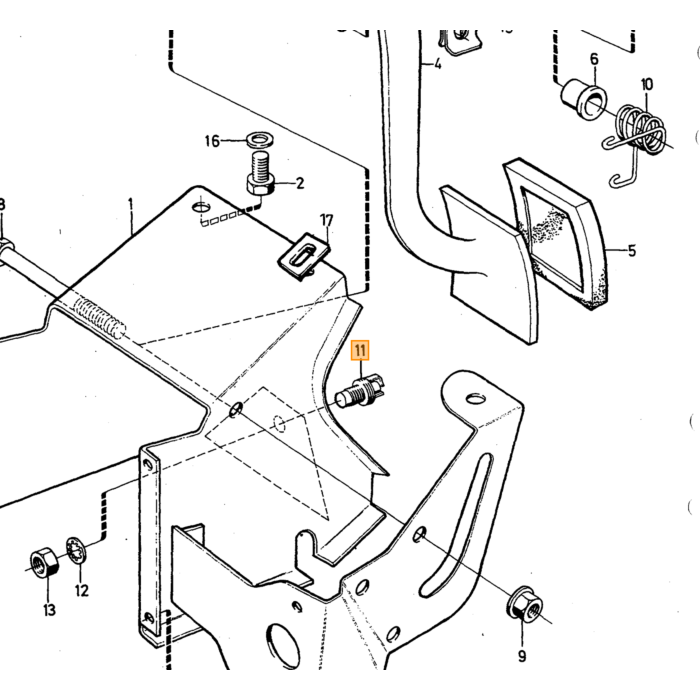 Volvo Interruttore luce freno AmazonB20+140+164+240+260+ Volvo ricambi no 3544691