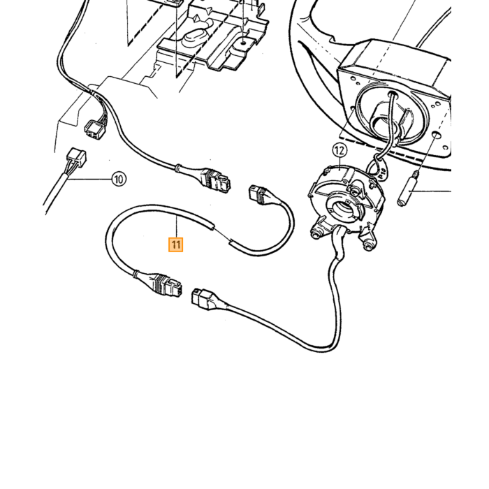 Volvo ontsteking kabel Volvo onderdeel nr 3545698