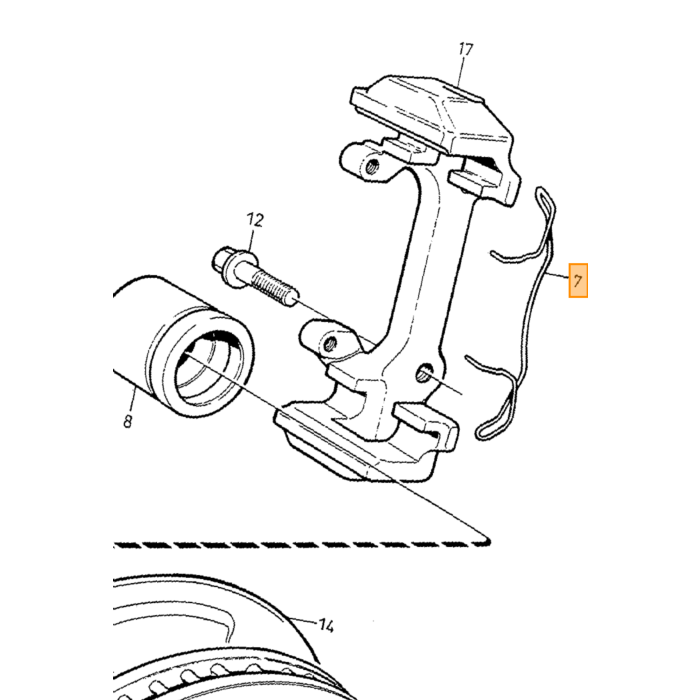 Volvo Kit montaggio pastiglie freno per molle 850+S70+V7 Volvo ricambi no 3546381