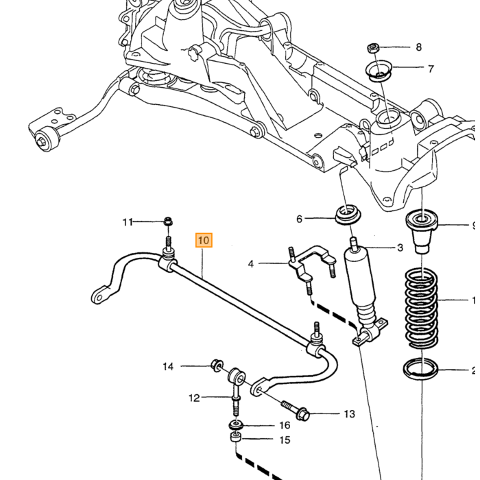 Volvo Molla Posteriore Posteriore 2WD senza Nivomat Volv Volvo ricambi no 3546435