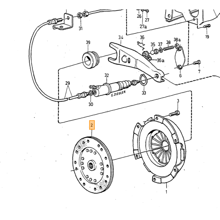 Volvo Disco frizione M45+M46 scanalature fini diam 221 m Volvo ricambi no 3549537