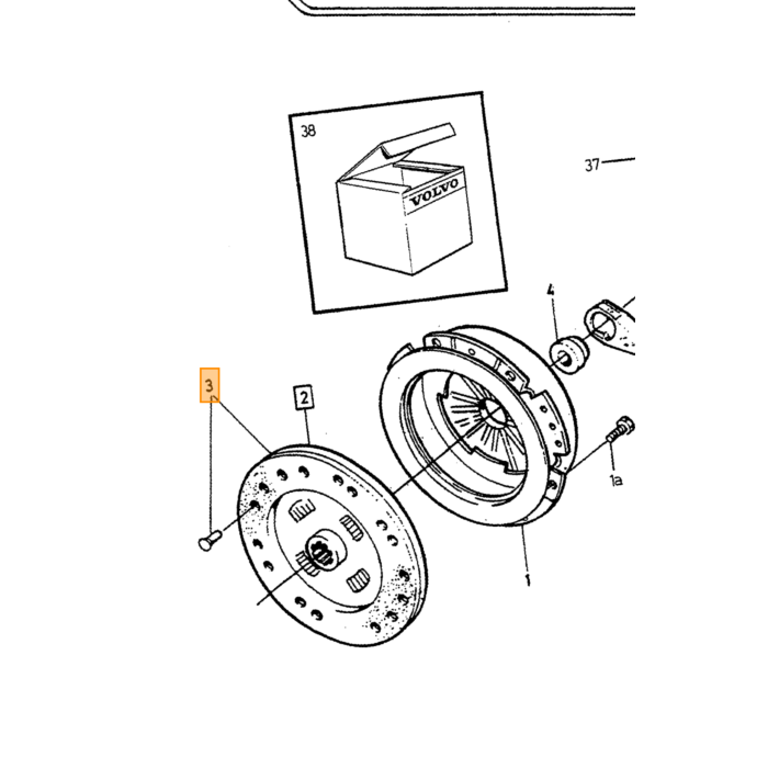 Volvo Cuscinetto reggispinta PV544+Duett+Amazon+140+P180 Volvo ricambi no 3549881
