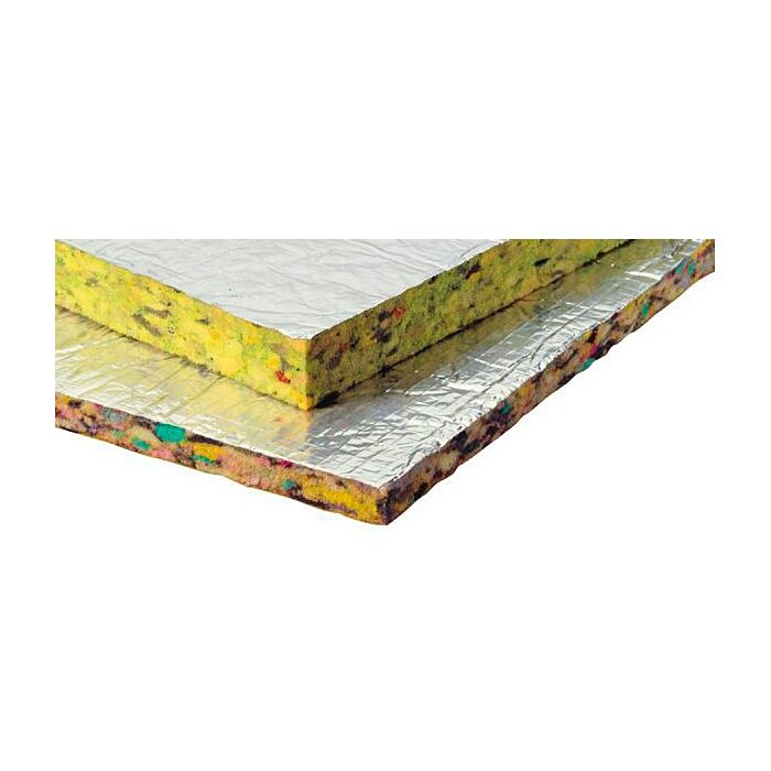 Demping isolatieplaat motorkap zelfklevend 1 cm dik 40 x 50 cm aluminium bovenlaag