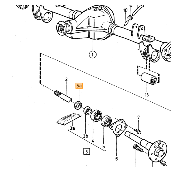Volvo Guarnizione perno passante P1800E+P1800ES+140+164+ Volvo ricambi no 384710