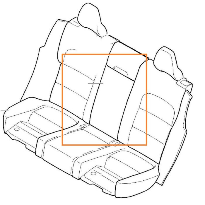 Copertura in pelle per bracciolo centrale Volvo, rivestimento per sedile posteriore V60 2014-2018 CH 701000-. CODICE G3XX. CODICE G7XX. Parte Volvo nr 39829283.