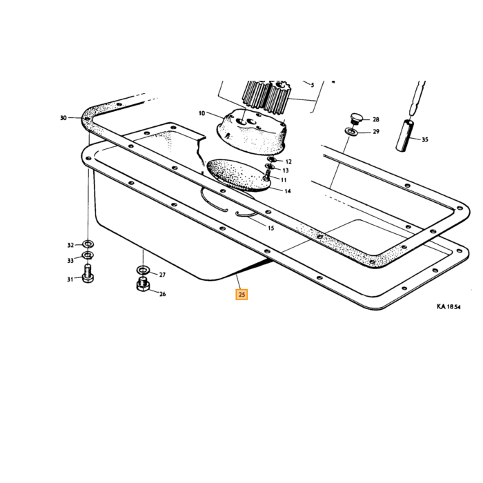 Volvo Oil sump pan B18+b20 USED For Volvo  carter Volvo ricambi no 418260