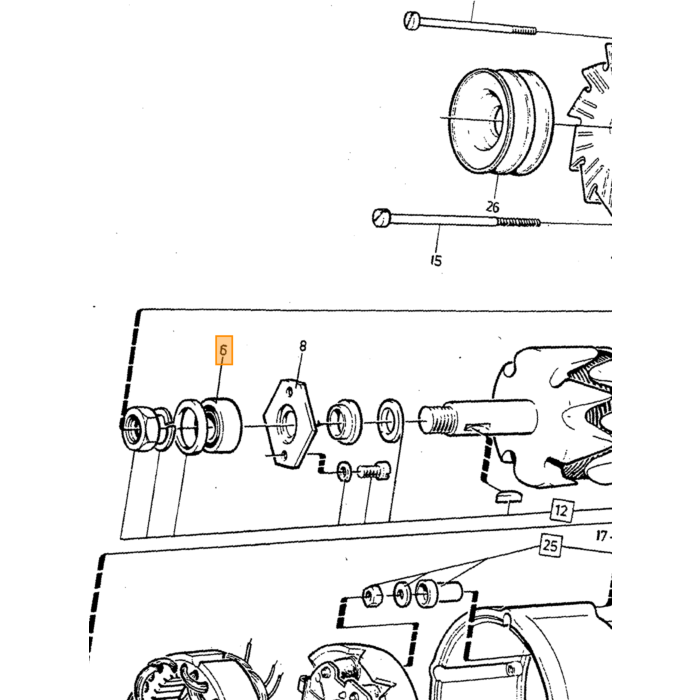 Volvo Supporto alternatore in gomma + pompa aria condizi Volvo ricambi no 463909