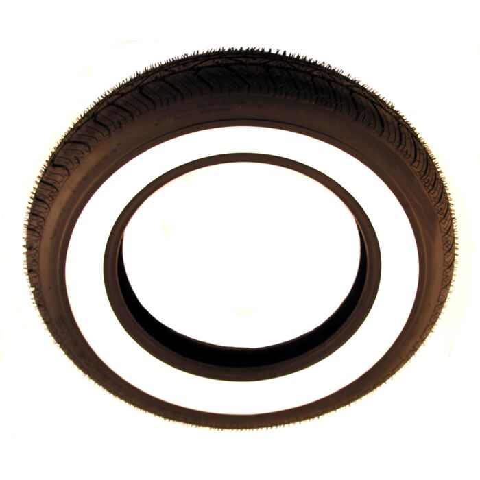 Band 165x15 Wit zijvlak 5cm breed (2 1/4inch) 165 R15 P Coker classic