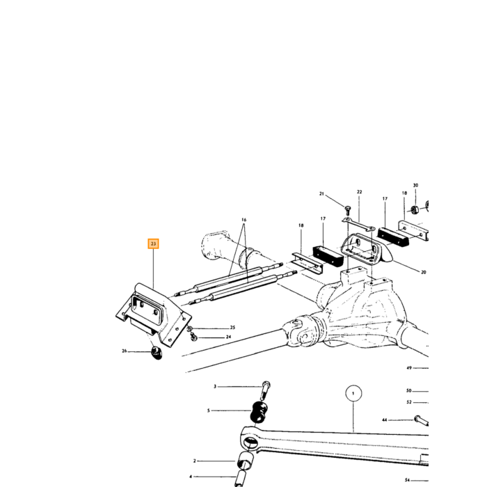 Supporto di montaggio del telaio dell'asse posteriore Volvo per PV 544 PV444, pezzo Volvo nr 655506