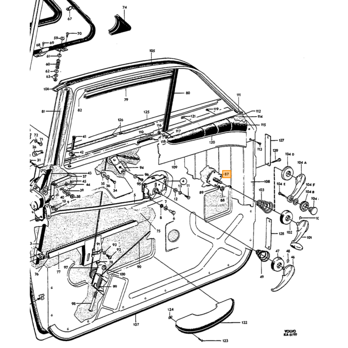 Volvo Raamtandwiel amazon links P120 -142425 P130 -44089 Volvo onderdeel nr 660337