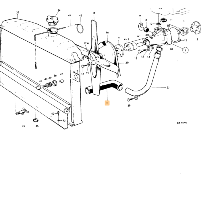 Volvo Tubo radiatore PV+Amazon B18 -1966 sopra o sotto s Volvo ricambi no 663031