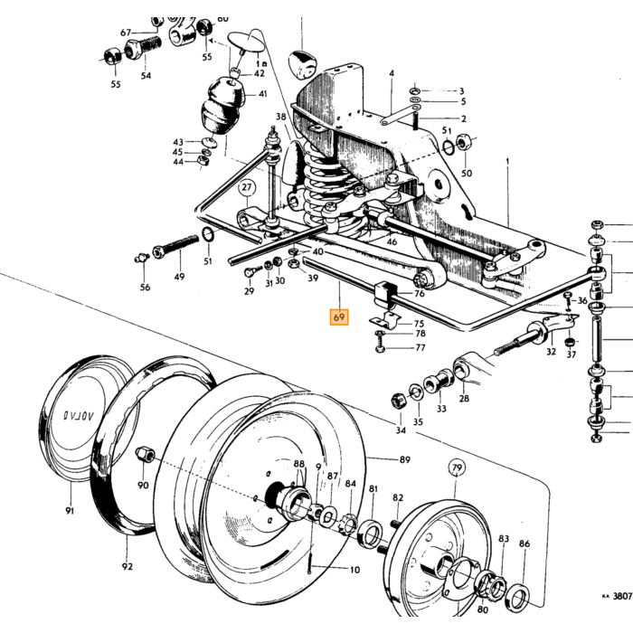 Barra Stabilizzatrice Anteriore per Volvo, codice pezzo Volvo nr 663129
