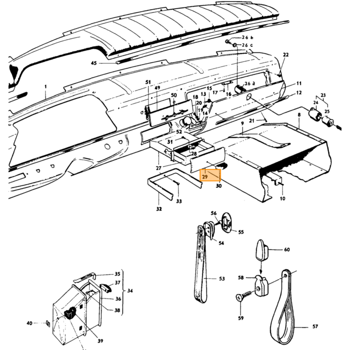 Volvo Morsetto di montaggio emblema (192586) (1 5 mm) Volvo ricambi no 664621