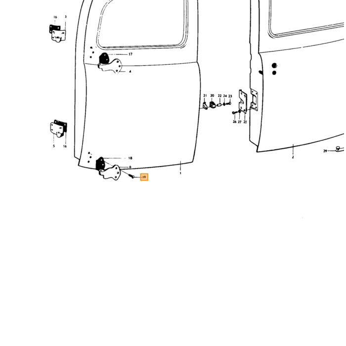 Volvo Maniglia della porta Duett dietro la porta della p Volvo ricambi no 668592