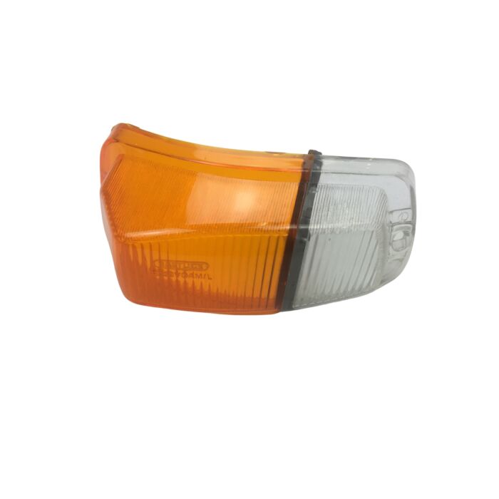 Knipperlicht Amazon oranje/wit Links SET richtingaanwijzerglas incl rubber+reflector+sierring fabr Bastuck