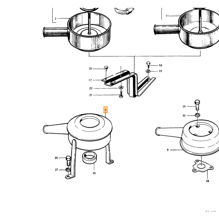 Volvo Filtro aria B18A (Zenith36VN) PV544+Duett+Amazon - Volvo ricambi no 669893