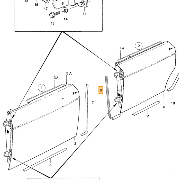 "Maniglia Originale Volvo 140 & 164, Destra, Nuova di Magazzino, 675488"