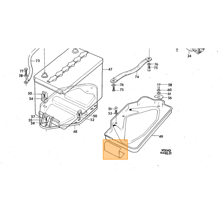Volvo bevestiging Volvo onderdeel nr 675839