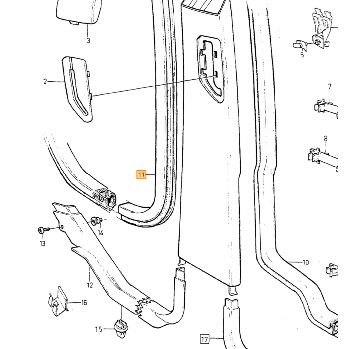 Volvo Bordo del bagagliaio + cappuccio in plastica vedi Volvo ricambi no 679754