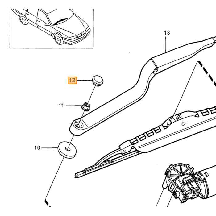 Volvo coperchio serbatoio lavavetri V70 850 C70 Volvo ricambi no 6800093