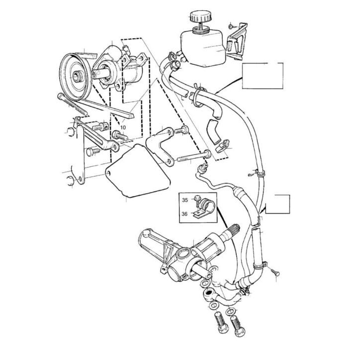 Volvo Presuure hose power steering 740+940+760+960 KOYO Volvo ricambi no 6819375
