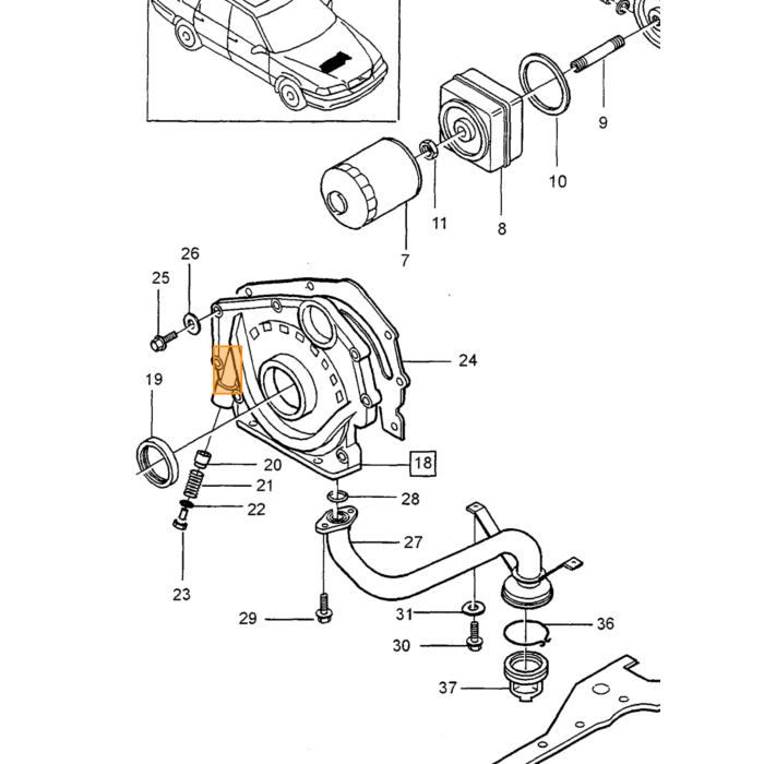 Volvo Paraolio albero a camme Anteriore + pompa olio alb Volvo ricambi no 6842273
