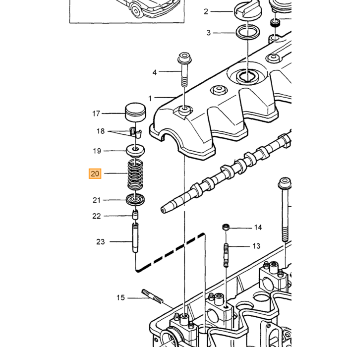 Bullone del Cilindro Volvo, Parte Volvo nr 6842347