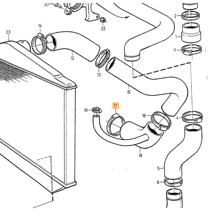 Serbatoio di espansione Volvo Slang per Volvo 850 - C70 - S70 - V70 - V70XC, numero di parte Volvo 6842894