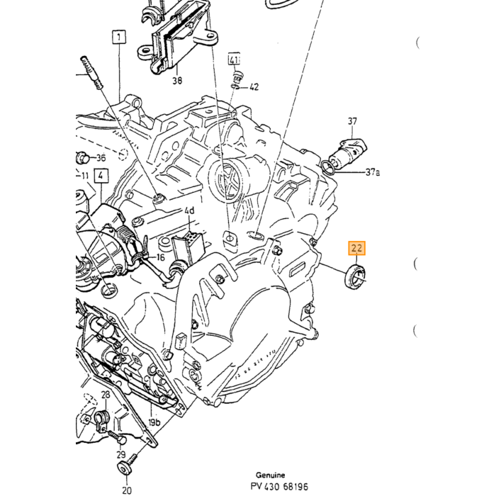 Volvo Guarnizione albero di trasmissione per automatico Volvo ricambi no 6843112